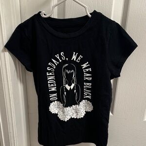 Kids Black Graphic Tee - 'On Wednesdays, We Wear Black'